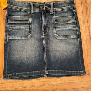 Denim Mini Skirt with Pocket Details